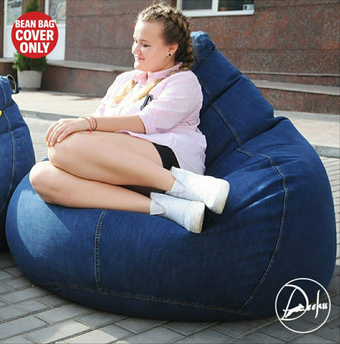 Deeku XXXL Tear Drop Bean Bag Cover  (Without Beans)