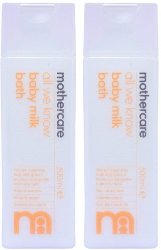Mothercare All We Know Baby Bath Milk | Gentle On Skin & Protect Natural Softness|Pack of 2