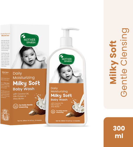 Mother Sparsh Milky Soft Baby Wash with Milk Protein & Coconut Oil