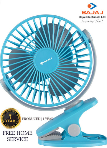 BAJAJ PYGMY MINI 110 MM 10 W HIGH SPEED OPERATION, USB CHARGING, MULTI-CLIP FUNCTION with 12 Months Warranty Ultra High Speed 3300 mm Table Fan