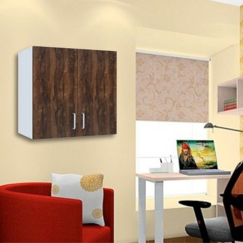 SPECIALITY PANELS 2 Doors Modular Wall Cabinet with Termites Resistance Engineered Wood Semi-Open Book Shelf