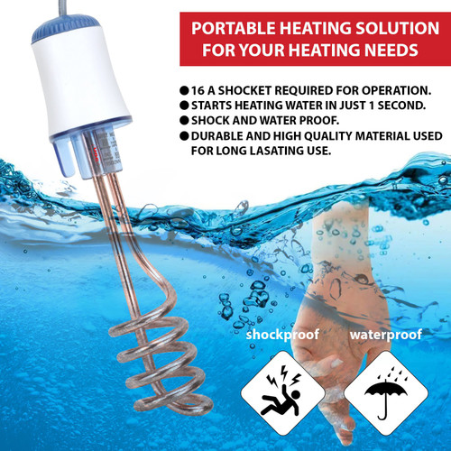 UGC ISI Mark High Quality MRC-202 Waterproof & Shockproof 2000 W Shock Proof Immersion Heater Rod