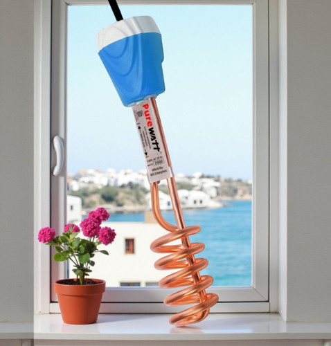 Pure Watt ISI Mark Shock-Proof & Water-Proof PWE012 Copper 2000 W Shock Proof Immersion Heater Rod