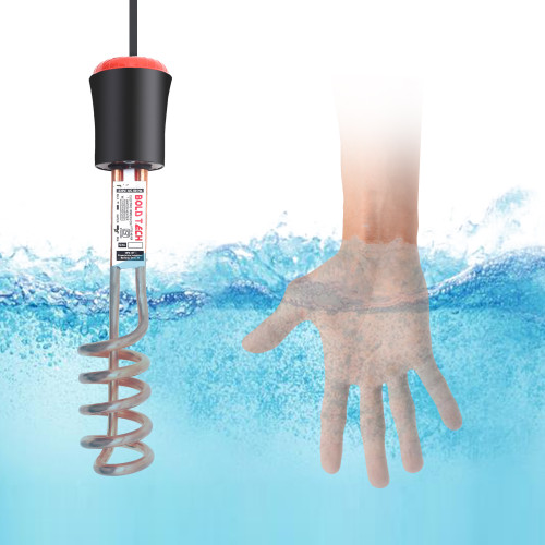 BOLD TECH Shockproof Japanese Technology Electric Water Heater Copper Immersion Rod 1500 W Shock Proof Immersion Heater Rod