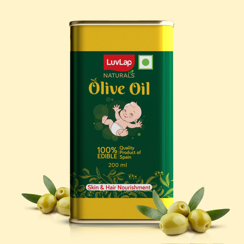 LuvLap Naturals Baby Body Massage Olive Oil, Spainsh Premium Olive Oil