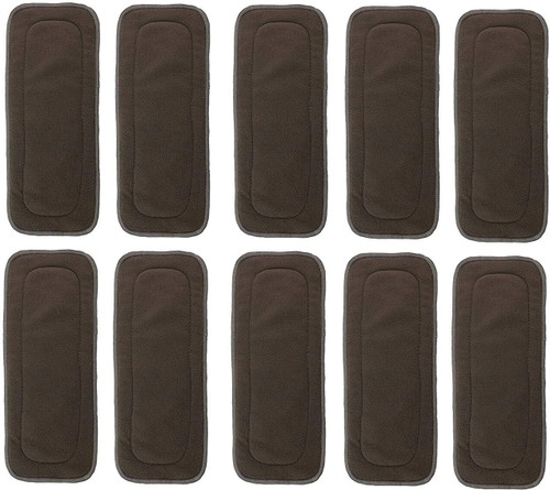 Hokista Reusable Baby Cloth Diaper Wet free Inserts Washable Black Nappy (Pack of 10)