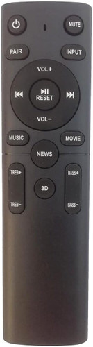 BhalTech Soundbar (3D) Home Theater System Remote Old Remote Exactly Same Remote Will Only Work Compatible for Zeb-Juke BAR 3900 Zeb-Juke Zebro-nics Remote Controller