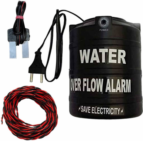 iWin Water Tank Over flow Alarm with Super Quality Voice Sound Overflow & 15mtr Connecting Wire Wired Sensor Security System
