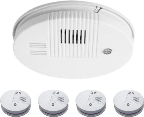 Geld Tech Smoke Alarms Sensor |fire-detecting sensor | Pack of 5 Wired Sensor Security System