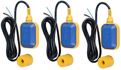 Aameria 250v Waterproof Cable Float Switch Micro Switch Based Liquid Fluid Water Level Controller Float Switch/Water Level Regulator/ Liquid Switch With Adjustable Stopper Weight for Tank Pump Water Tank Square Head Cable Floating Switch Automatic Water Level Controller NO/NC Magnetic Sensor Floaty (Pack of 3pc) Wired Sensor Security System Wired Sensor Security System