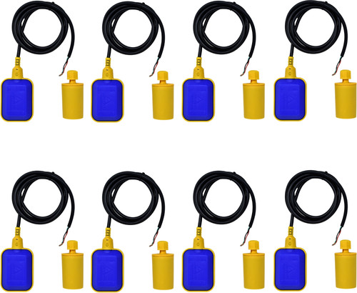 AMPEREUS Float Switch for Accurate Tank Water Level Sensor with 2 Meter Wire (Pack of 8) Wired Sensor Security System