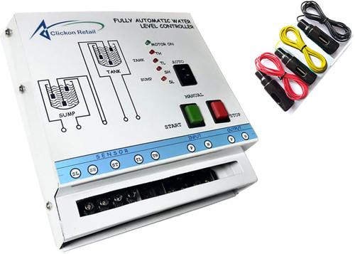 Clickon Retail Fully Automatic Water Level Controller with SS Sensor for Single Tank (CRWLC201) Wired Sensor Security System