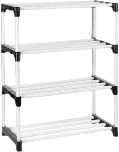 NILUX 4-Layer Adjustable Bookshelf Multipurpose Plastic Storage Rack for Home & Office Plastic Shoe Rack