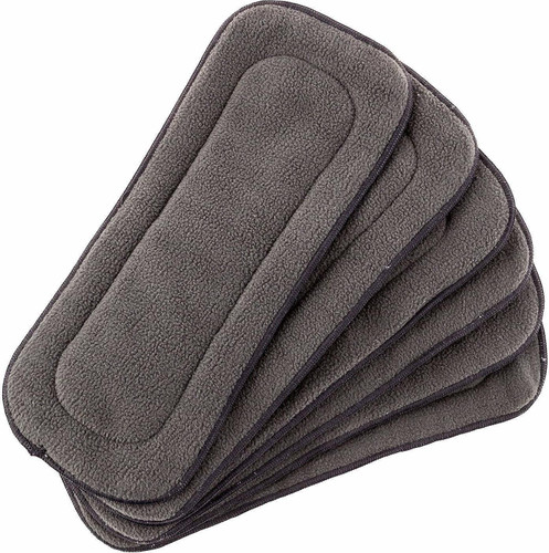 Mummamia (Set of 5) Premium 5 Layers Bamboo Fibre Charcoal Reusable Diaper Inserts