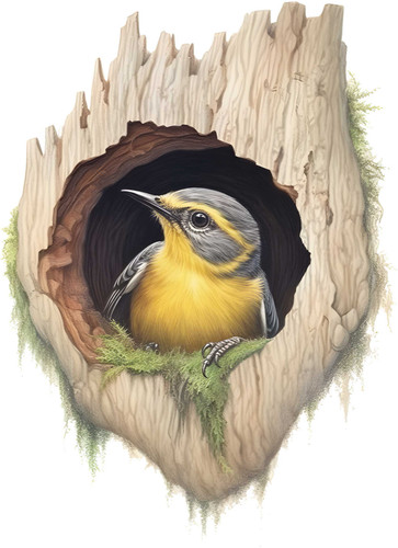 Ajay craft 60 cm Bird 3d type design wall sticker Self Adhesive Sticker