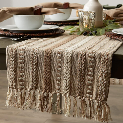 Home Blossoms Beige 183 cm Table Runner