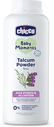 Chicco Baby Moments Talcum Powder, Paraben & Phenoxyethanol Free 0M+