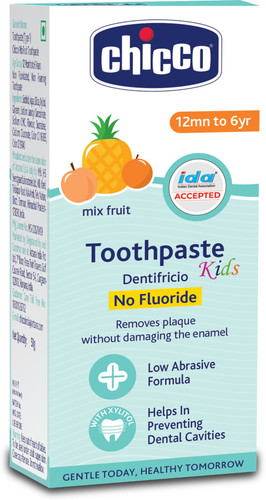 Chicco Mixed Fruit Flavour 1-6Y Baby, Preservative Free Toothpaste