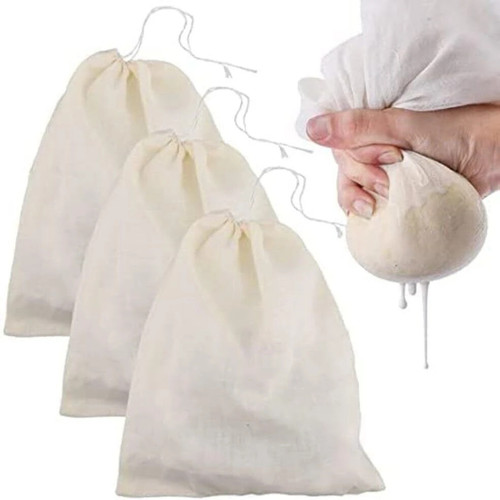 FreshDcart FreshDcart24 Milk Filter Bag,Cheese Cloth Bag for Juice as Strainer Vacuum Cleaner Bag