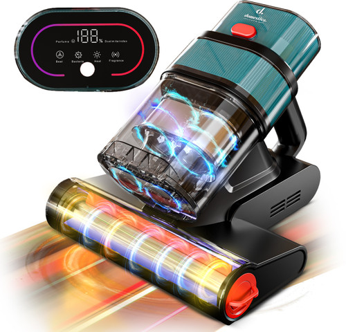 Domestica Dustro Pro Bed Vacuum Cleaner with Smart Dust Sensor for Mites Hand-held Vacuum Cleaner with Anti-Bacterial Cleaning
