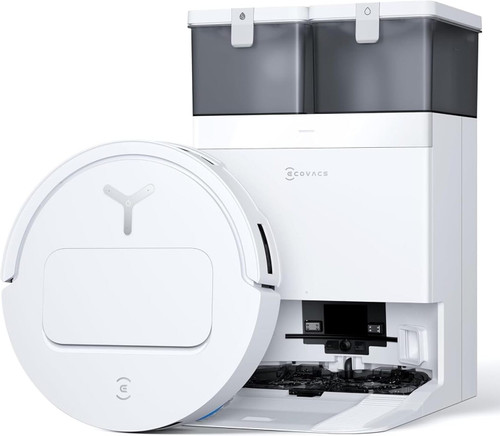 ECOVACS T50 Pro Omni Black Robotic Floor Cleaner with 2 in 1 Mopping and Vacuum, Anti-Bacterial Cleaning, Reusable Dust Bag (WiFi Connectivity, Google Assistant and Alexa)