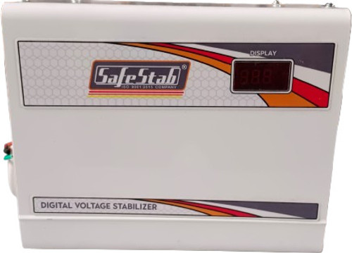 SAFESTAB LST 400D | Digital Display | 3 Years Replacement Guarantee| Durable Metal Body| Up to 1.5 Ton Air Conditioner (170V To 270V) Voltage Stabilizer | Display