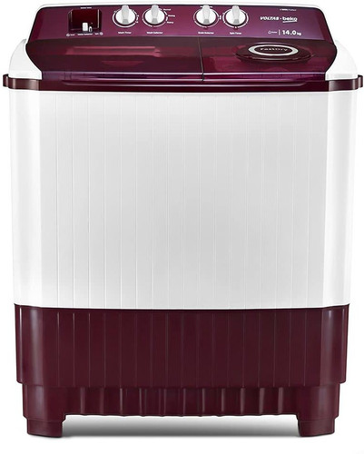 Voltas Beko by A Tata Product 14 kg Semi Automatic Top Load Washing Machine Maroon, White