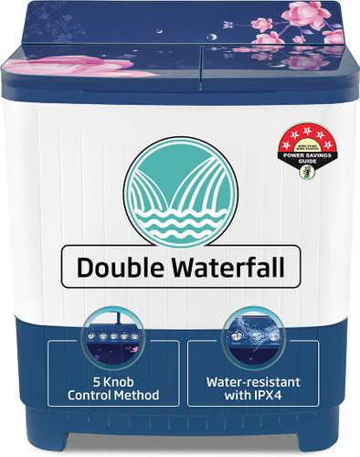 Voltas Beko 8.5 kg Semi Automatic Top Load Washing Machine Blue, White