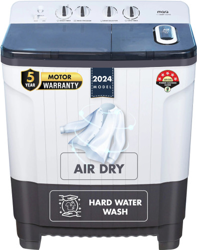 MarQ by Flipkart 9 kg 5 Star Rating Innowash Range Semi Automatic Top Load Washing Machine White, Grey