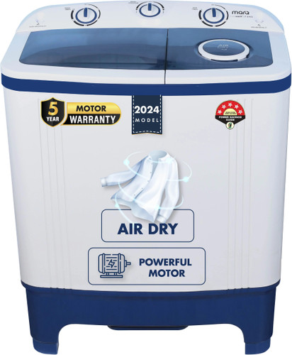 MarQ by Flipkart 7 kg 5 Star Rating Innowash Range Semi Automatic Top Load Washing Machine Blue, White
