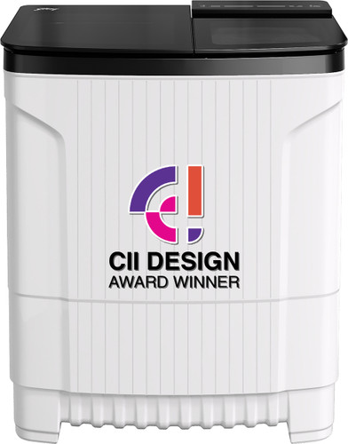 Godrej 8 kg 5 Star with Tri- Roto Scrub Pulsator Washing Machine Semi Automatic Top Load Black, White