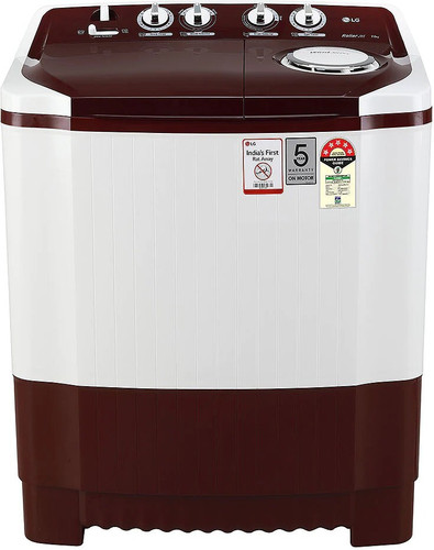 LG 7 kg Semi Automatic Top Load Washing Machine Maroon, White