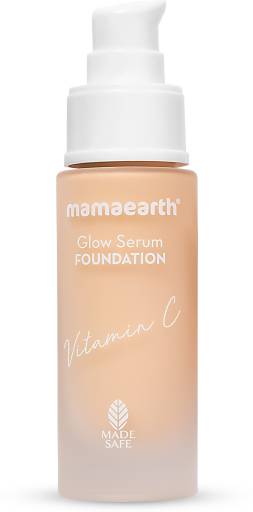 MamaEarth Glow Serum Foundation with Vitamin C & Turmeric for 12-Hour Long Stay Foundation - Price in India, Buy MamaEarth Glow Serum Foundation with Vitamin C & Turmeric for 12-Hour Long Stay Foundation Online In India, Reviews, Ratings & Features | Flipkart.com