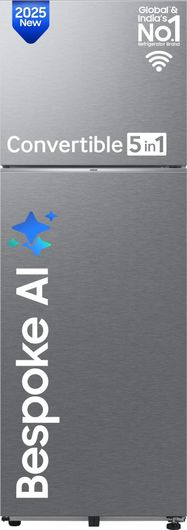 Samsung 396 L Frost Free Double Door 2 Star Convertible Refrigerator  with 5-in-1, Digital Inverter, WiFi Enabled Bespoke AI (Ez Clean Steel, RT41DG6A