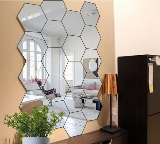 85% Off 50 cm Hexagon Silver Stickers (Pack of 20) - Now ₹154 (Was ₹999)