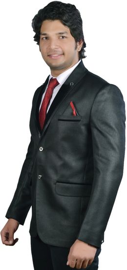 Bregeo Fashion Solid Tuxedo Style Party Casual Festive Wedding