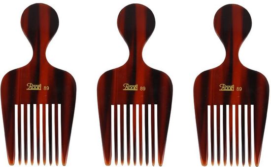 Roots Brown Wide Teeth Comb For Wavy Curly Medium Length Hair
