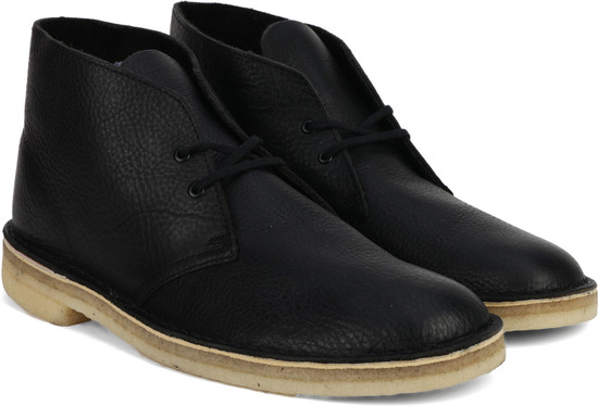 mens black clarks desert boots