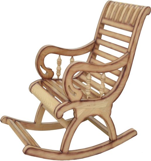 Adlakha Furniture Solid Wood 1 Seater Rocking Chairs Price In