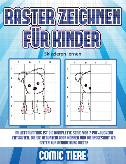 Skizzieren Lernen Raster Zeichnen Fur Kinder Comic Tiere