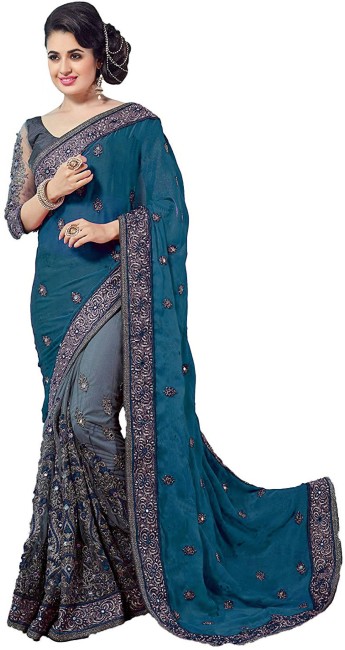 Buy Anand Sarees Womens Bhagalpuri Georgette Saree with Blouse Piece  COMBO12871499Multicolour at Amazonin