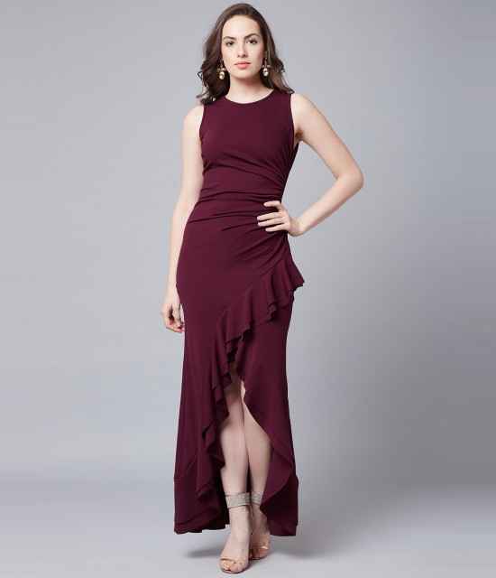 Burgundy Prom Dresses of the Shoulder Sleeves Evening Gown - Etsy Hong Kong