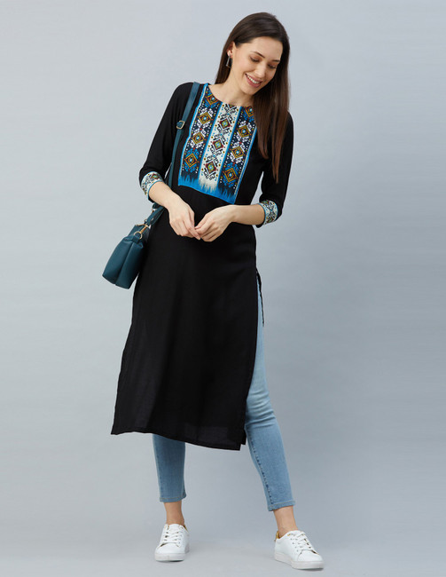 Denim kurtis outlet flipkart