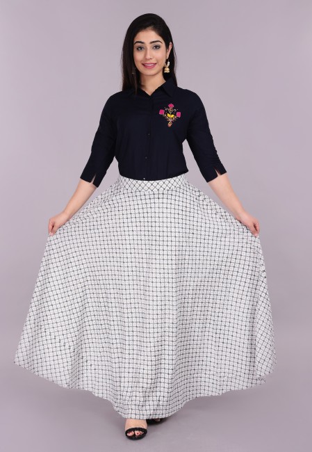 Trendy Solid Elegant Office Mid-Long Skirts Women Spring All-Match Casual  Korean A-Line Saias Clothes: Buy Online at Best Price in UAE - Amazon.ae