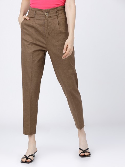 Womens Tapered BiStretch Trousers  Longer Length  Peacocks