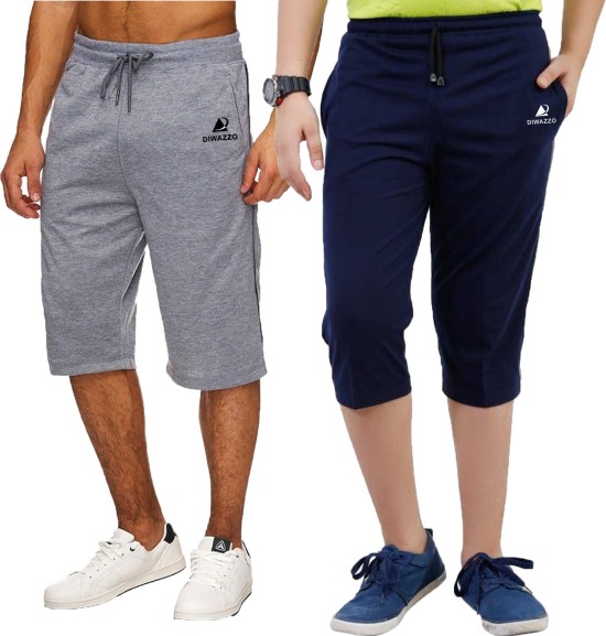 Buy Sunshey Mens Cotton Outdoor Cropped 34 Cargo Shorts Pants Summer  Casual Multi Pockets Shorts Online at desertcartINDIA