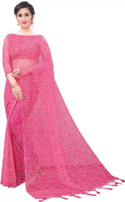 Buy NIRJAS Designer Embroidered Bollywood Satin Gold Pink Sarees Online   Best Price In India  Flipkartcom