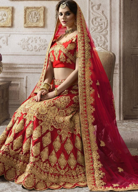 Discover more than 153 wedding lehenga red colour latest