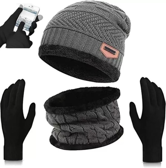 Buy Gray Beanie Hat Online In India -  India