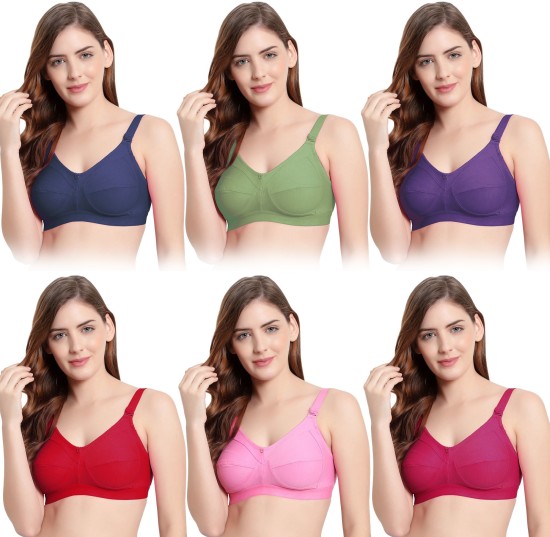 Desigrip Desigrip Women's Multicolour Cotton Bra (Pack of 3) Women Full  Coverage Non Padded Bra - Buy Desigrip Desigrip Women's Multicolour Cotton  Bra (Pack of 3) Women Full Coverage Non Padded Bra